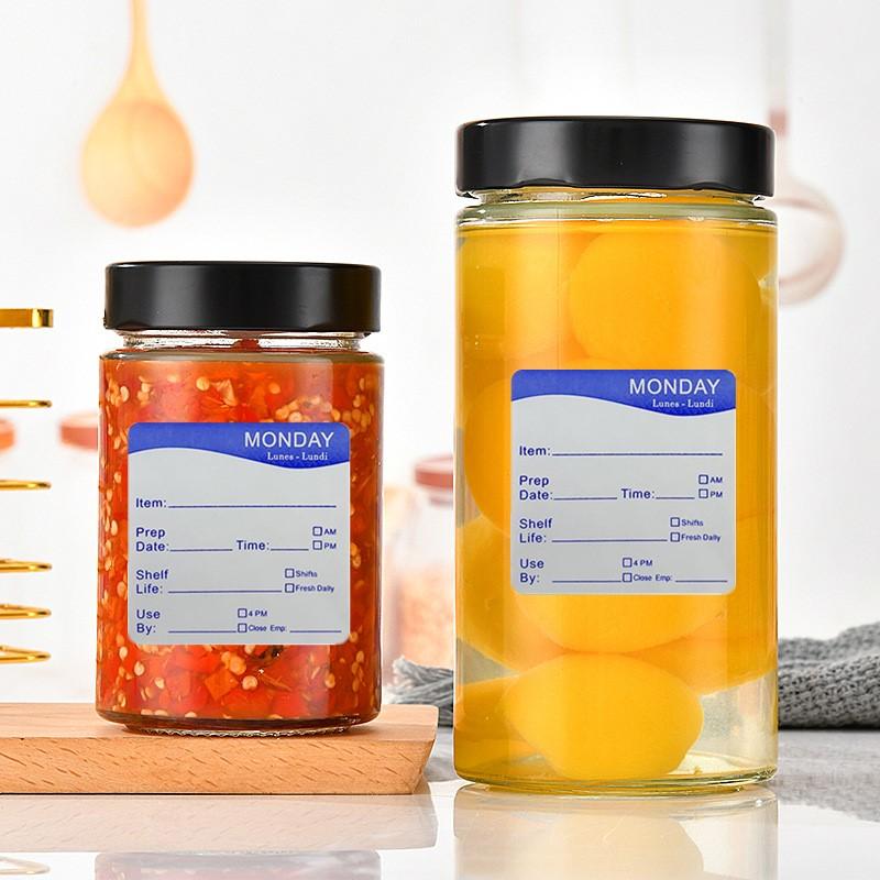 250 шт./рулон Кухонная наклейка с датой для еды, этикетка, канцелярская наклейка, хранение закусок, конфет, этикетка с датой истечения срока годности, самоклеящаяся наклейка