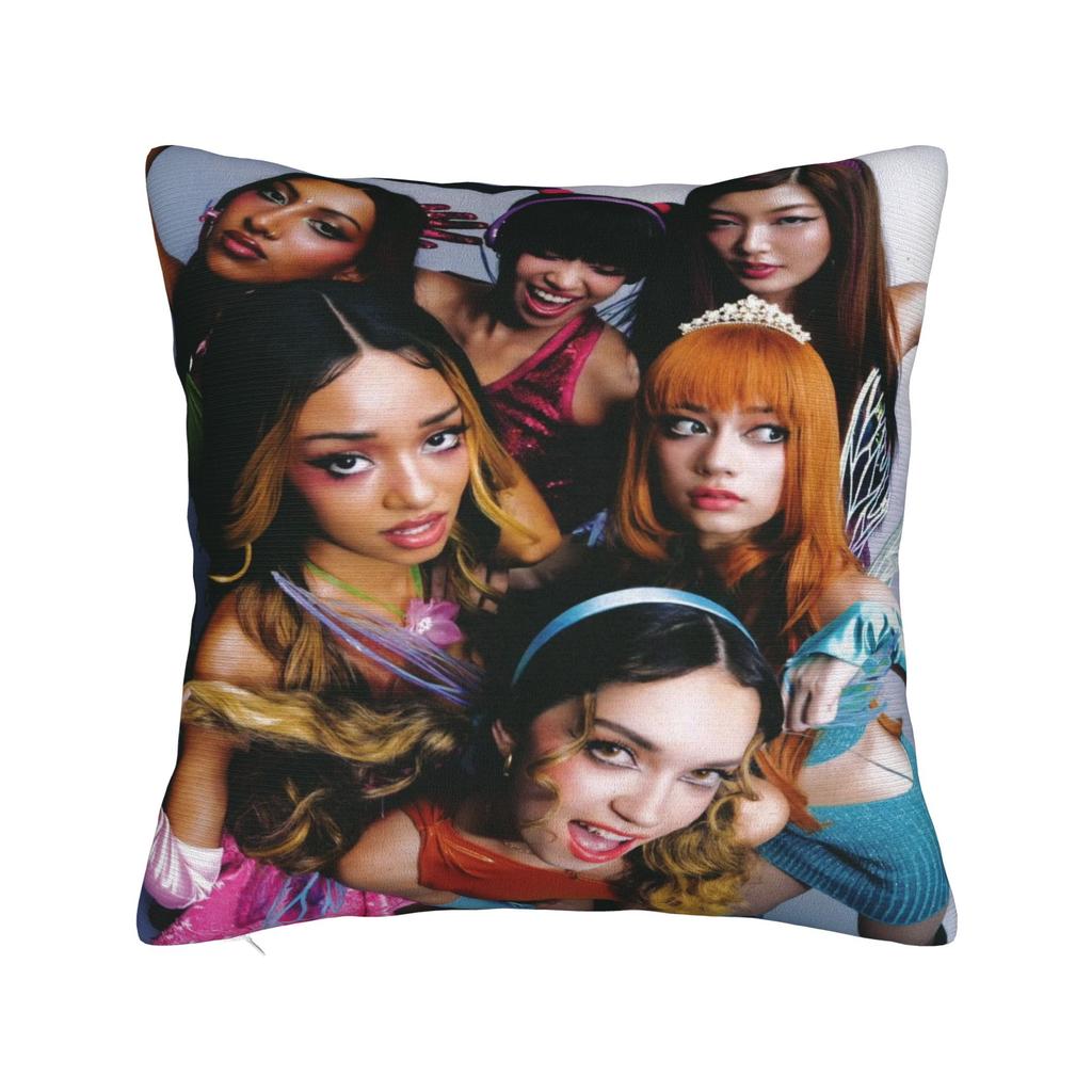 Katseye Kpop Style Girls Pillow Case Kawaii Pillow Cover Comfy Pillowcases For Office Car Home Decor