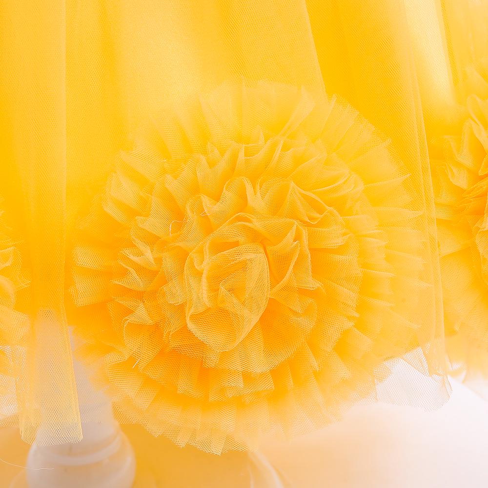 Детское платье-пачка принцессы с цветочным принтом для игры на фортепиано