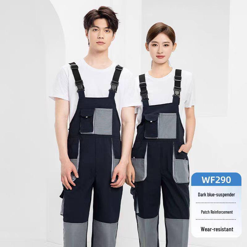 Custom Multi-Pocket Wear-Resistant Jumpsuit with Spring and Autumn Overalls for Men and Women