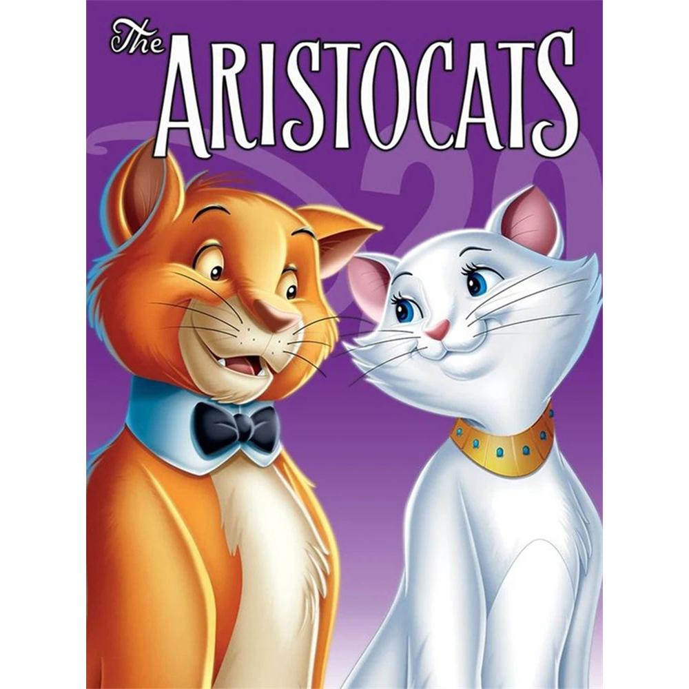 Disney Алмазная живопись Классические иллюстрации для постеров Из приключений кошек 5D Алмазная живопись Искусство Вышивка Крестиком Украшение комнаты