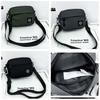 Compact Shoulder Bag For Daily Use Sleek Design Unisex Synthetic Leather Black Gray Military Green 18x14x6cm