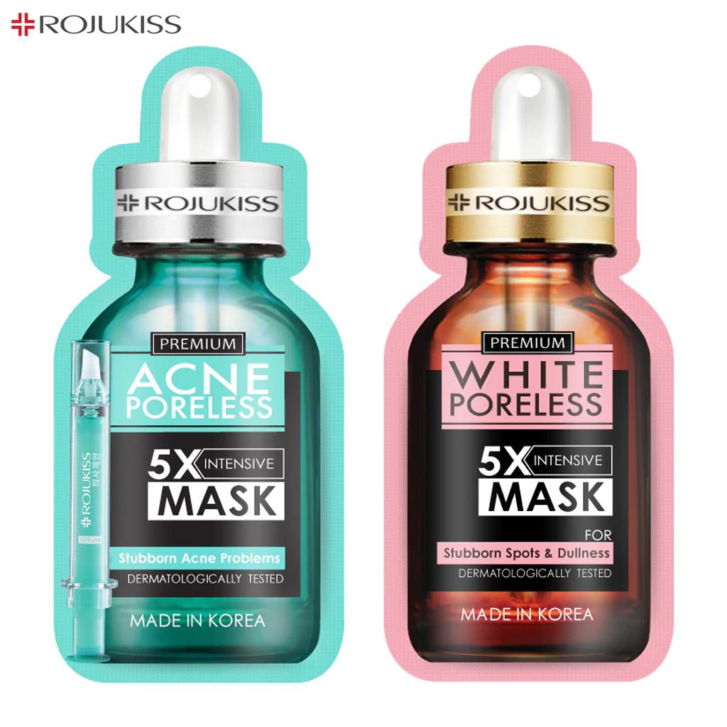 Rojukiss Акне/Укрепляющая/Красная сыворотка/Глута/HYA/Омега/Идеальная/Восстанавливающая/Белая/Цинковая интенсивная маска без пор 5X 25 мл - Thai Skincare