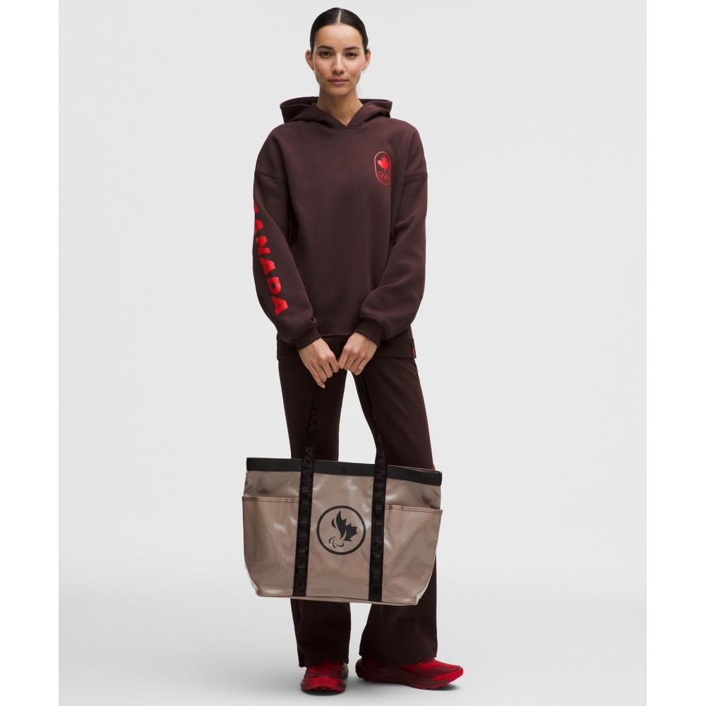 Lululemon Team Canada Ripstop Cinch Closure Tote Bag 20l Cpc Logo Rock Dust