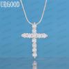 Ожерелье с крестом из стерлингового серебра 925 пробы с бриллиантами, модные свадебные украшения