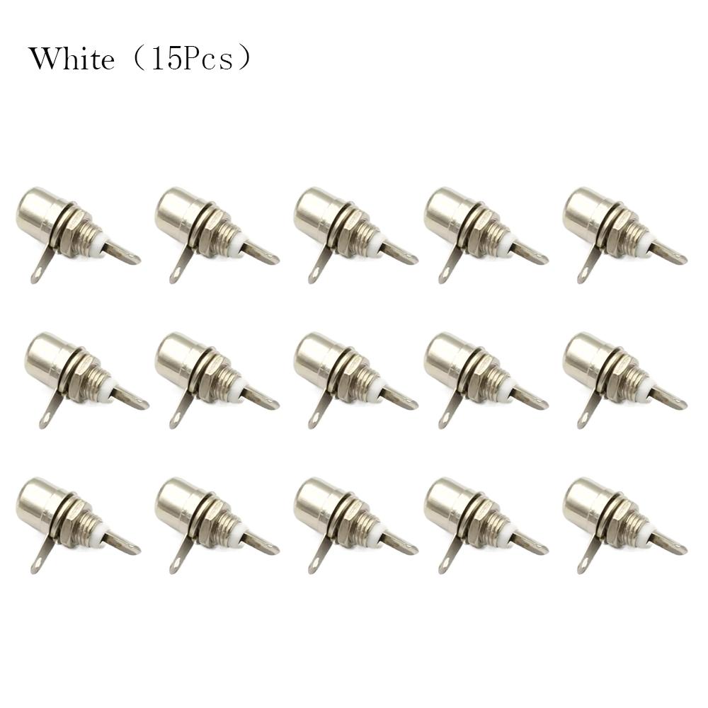 15 Pcs Nickel Plating RCA Panel Mount Connector RCA Panel Mount Audio Socket Plug Connector