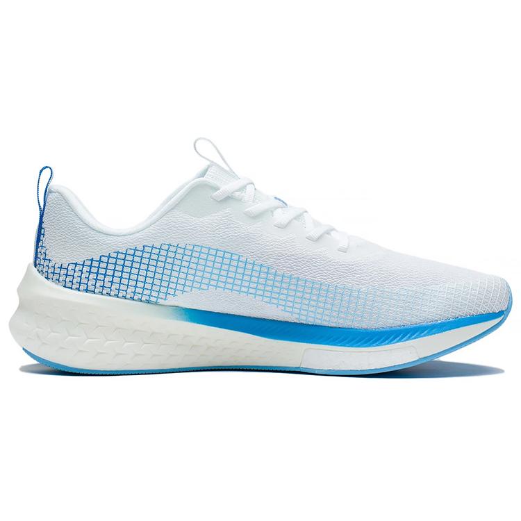 Li Ning Red Hare 5 Pro Тканевая амортизация Нескользящая Износостойкая Низкие Беговые Кроссовки Мужские Бело-Синие ARMS003-10