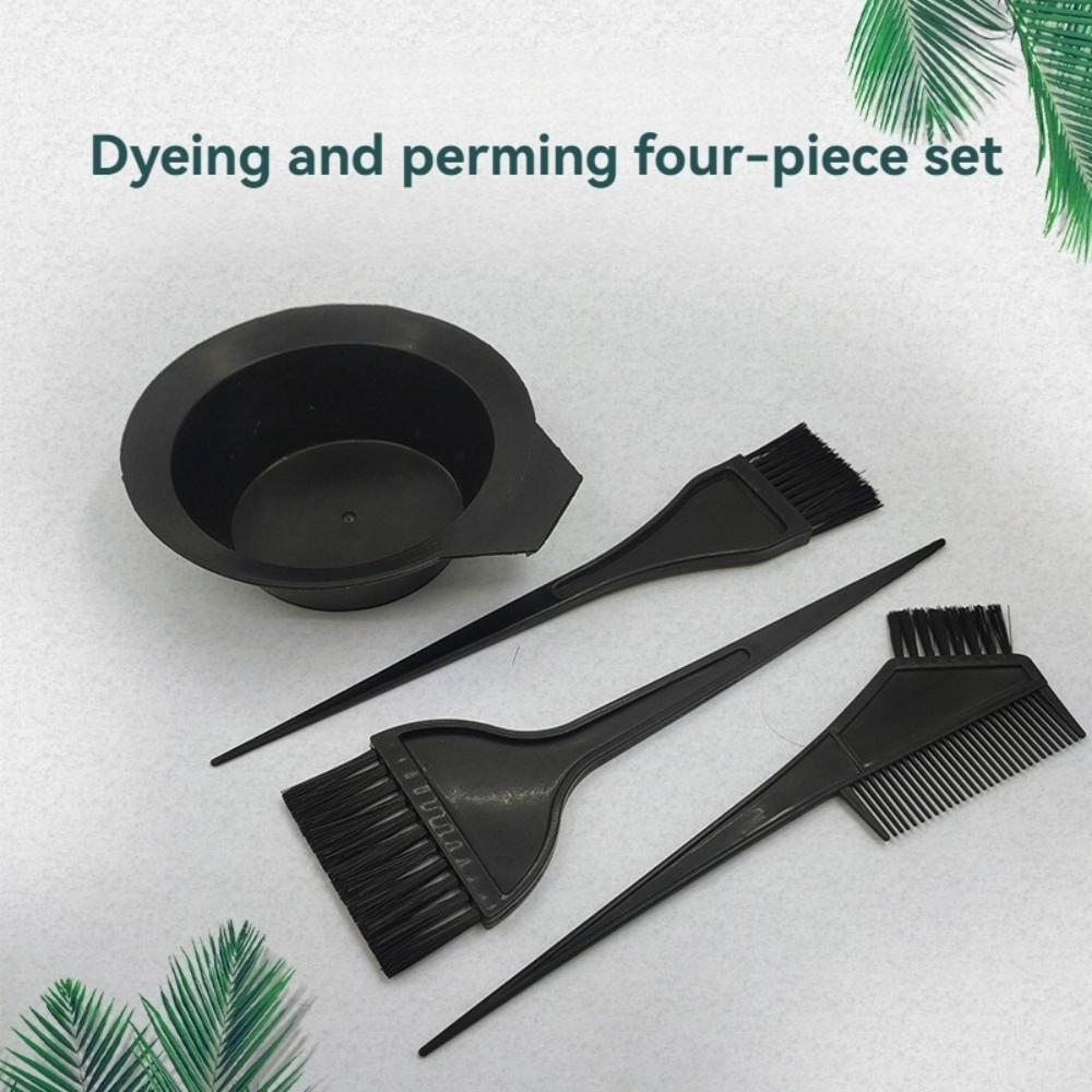 4Pcs/Set Hairdressing Hair Color Dye Bowl Stirring Brush Hair Dye Tools  for Hair Coloring
