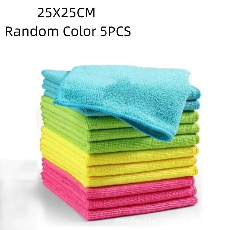 5 PCS Bamboo Fiber Dish Washing Cloths Super Absorbent Lint Free Streak Free Reusable Towels for Kitchen Household Daily Cleaning