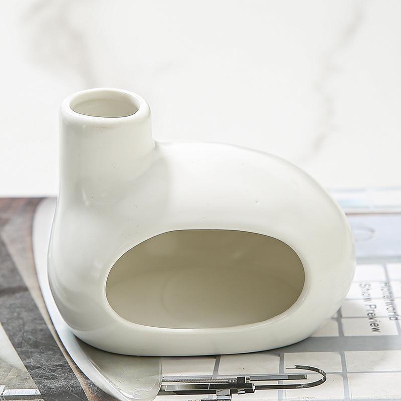 Ceramic Incense Burner Handmade Sandalwood Cone Holder Aromatherapy Craft Home Decor