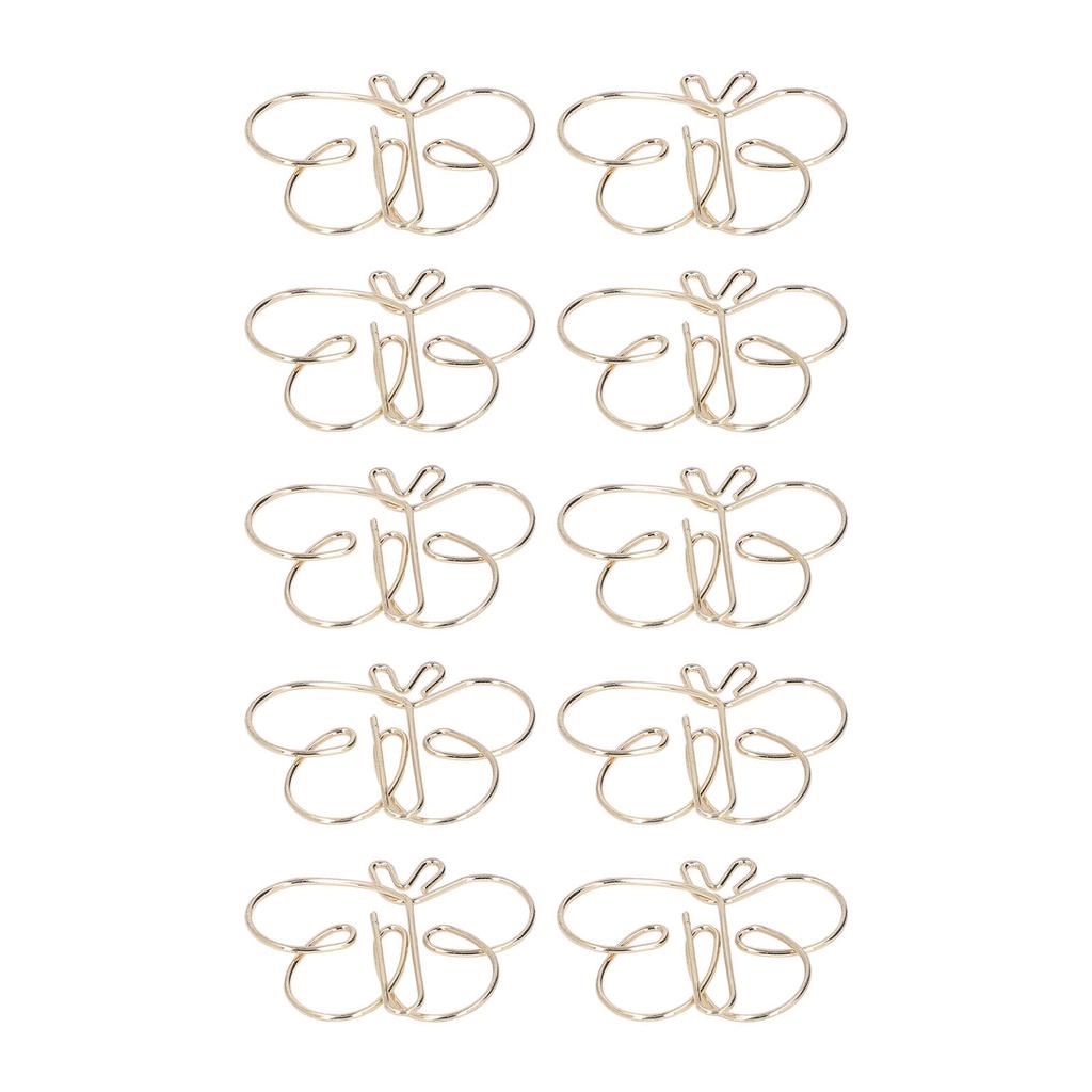 50 шт. Золотые бабочки Скрепки для гальванопокрытия Антикоррозийные Фигурки животных Скрепки для бумаги Антикоррозийные