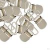 20pcs Webbing Hook Pacifier Suspender Clips Silver DIY Accessory 16mm