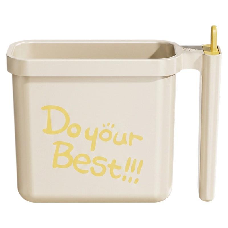 Large Square Plastic Instant Noodle Bowl Dorm Students Reusable Microwave-Safe 14.5cm 1/2 Pcs Fork Included