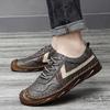 Men's Shoes New Men's Leather Doudou Shoes Beef Tendon Sole Large Size Casual Shoes One Pedal