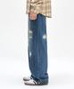 DECET Patched Damage Wide Jeans Dcpt047Blueb