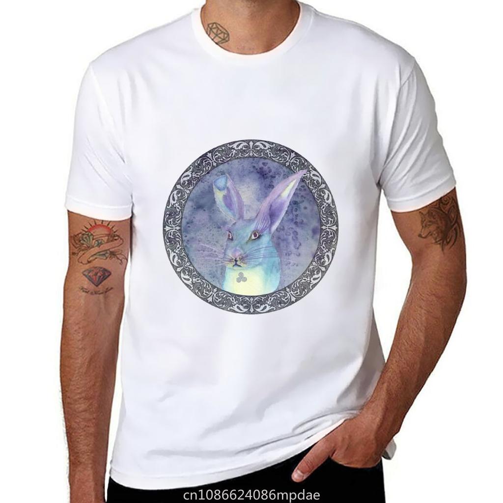 Celtic spring Hare T-Shirt boys whites boys animal print summer clothes summer top t shirts for men
