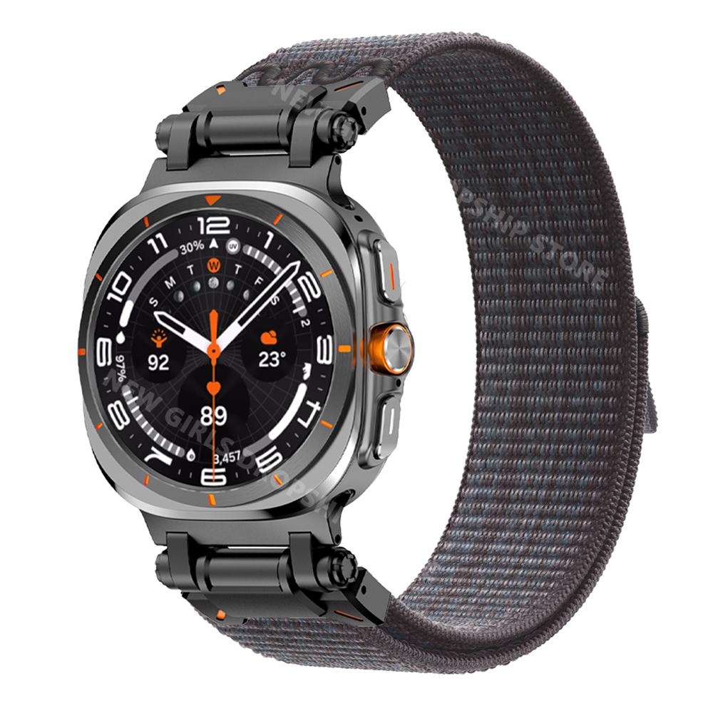Спортивный нейлоновый ремешок-петля для Samsung Galaxy Watch Ultra 47 мм Мужской ремешок для SAMSUNG GALAXY WATCH 7 ULTRA 47 мм Браслет без зазоров