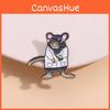 Whimsical Cartoon Animal Brooch With Charming Mouse Illustration Perfect For Stylish Outfits