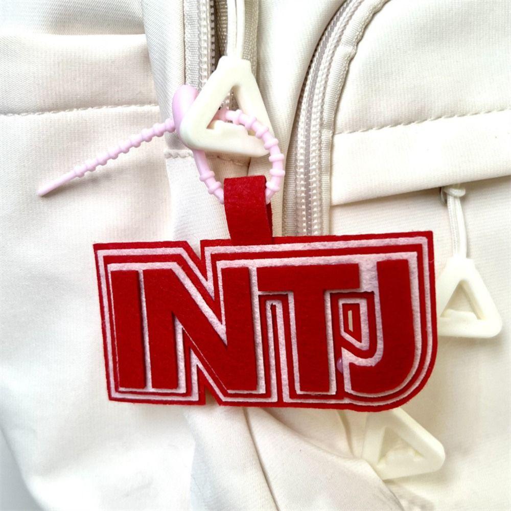 Letter MBTI Key Chain Korean Style 16 Type Personality Key Chain Non-woven Pendant Decoration