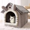 Removable & Washable Pet Villa: Cozy Enclosed Bed for Cats & Dogs, Warm All-Season Comfort