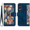 For Sony Xperia 1 VII Case PU Leather Floral Phone Cover with Card Slots