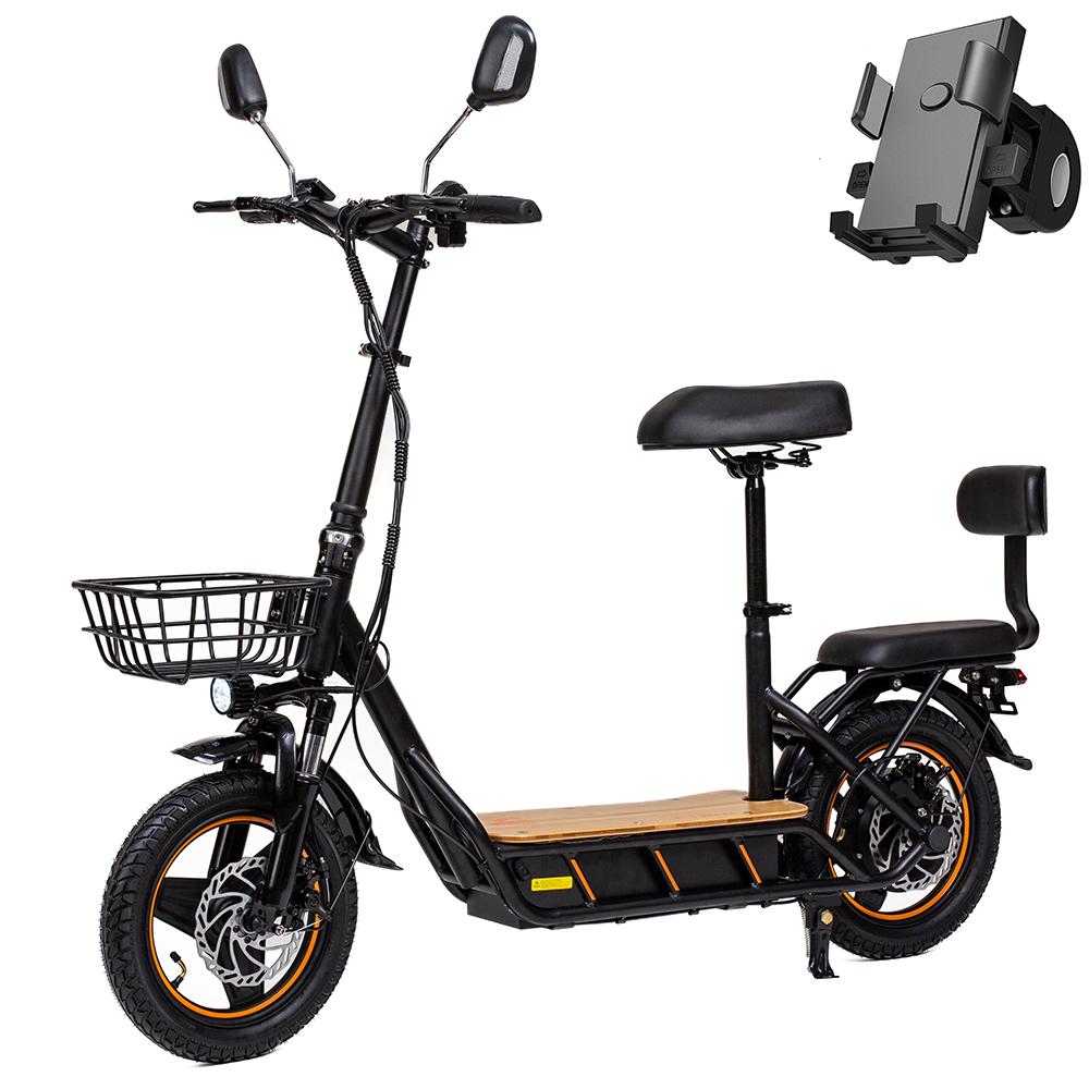 Электросамокат для взрослых Kukirin C1 Pro 800W Мотор Максимальная скорость 45км/ч С задним диваном и передней корзиной 48В 26Ач Запас хода 100км Нагрузка 120кг Новый