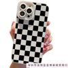 Черно-белая клетка подходит для чехла на телефон Apple 17promax iPhone16/15 ангельский глаз 14 противоударный 13pro