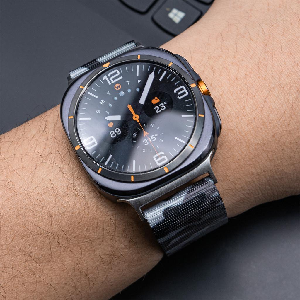 Спортивный нейлоновый ремешок для Samsung Galaxy Watch Ultra 47 мм, камуфляжный, водостойкий, мужской носимый браслет, ремешок для Galaxy Watch Ultra