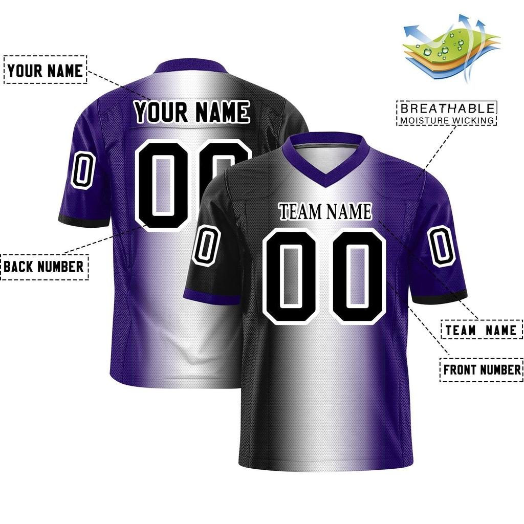 Custom Football Jerseys Personalized Printed Team Name & Number Sports Uniform For Men Women Youth