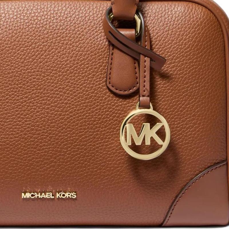 Michael Kors MK Thompson Фурнитура Кожа и Синтетическая Кожа Наплечная Сумка-Кроссбоди Среднего Размера Женские сумки Коричневый 35S5G7OS6L-LUGGAGE