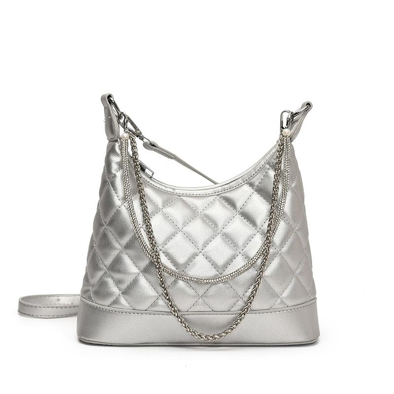 Популярная в этом году женская сумка на цепочке с бриллиантами, новая модная и стильная, с высоким чувством вкуса, зарубежная, универсальная, на плечо или через плечо