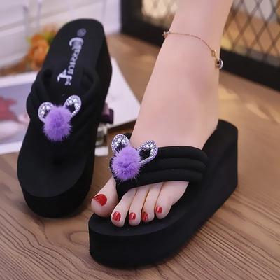 Летние новые женские сандалии и тапочки с высокой толстой подошвой и нескользящими каблуками для женщин, охлаждающая обувь для улицы