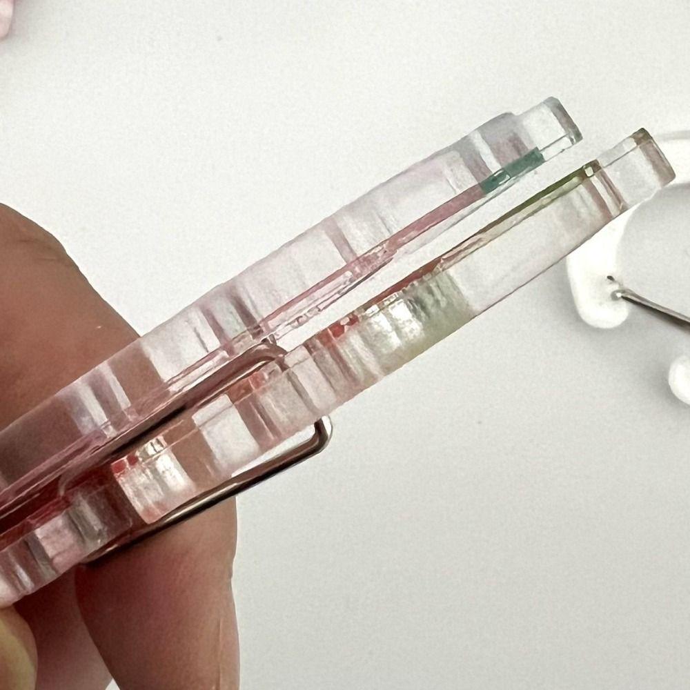 Acrylic Buckle Keychain Cat Shape Card Holder Keychain New Backpack Pendant