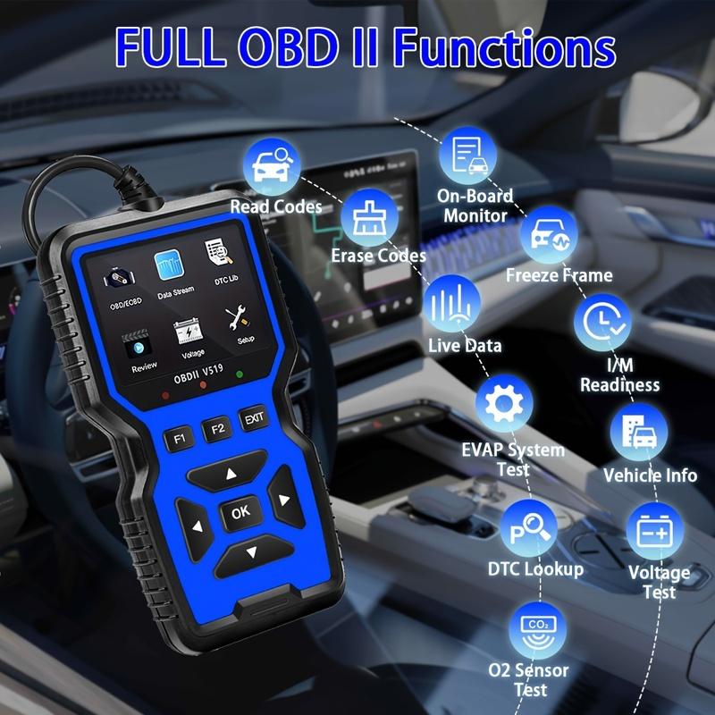 OBD2 Сканер Диагностический Считыватель Кодов с Полной Функциональностью OBD2 Режим Сброса Совместим со Всеми Автомобилями OBDII после 1996 года.