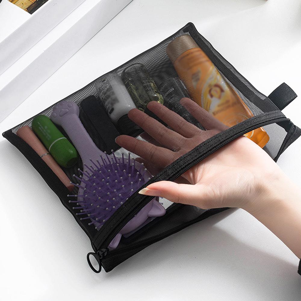 Сетчатая сумка для хранения Модная сумка для хранения туалетных принадлежностей Дорожная женская портативная большой вместимости Дорожная сумка для хранения косметики Аксессуары