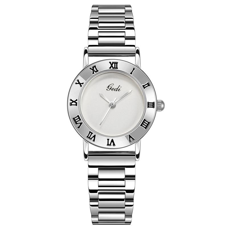 Medieval Simple Steel Belt Watch Women'S High-Value Waterproof Women'S Watch Stainless Steel Waterproof Quartz Watch
