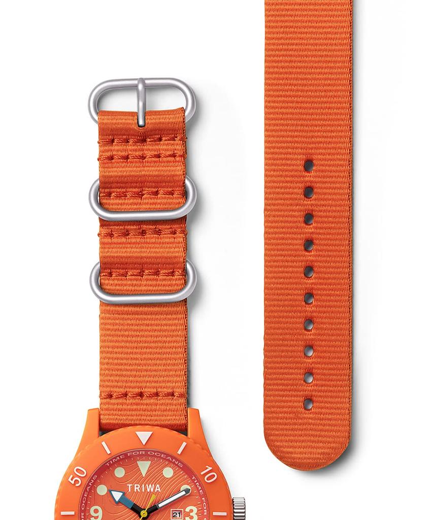 Время для Океанов Submariner Оранжевый TIME FOR OCEANS SUBMARINER NEMO Официально Шведский Скандинавский Ремешок из Переработанного Нейлона TRIWA/TRIWA Мужские и Женские