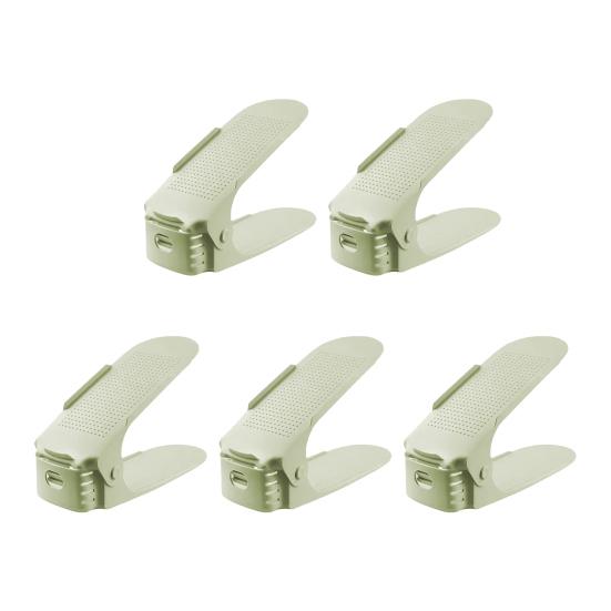 5Pcs Adjustable Shoe Stacker Shoe Slots Organizer High Durability Easy To Use Double-Layer Design Shoe Rack Holders