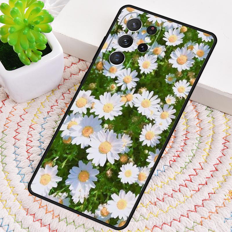 Мягкий чехол для телефона с цветком ромашки для Samsung Galaxy note 10 pro S26 Ultra S23 S24 FE S25 S21 S22 PLUS ударопрочный чехол