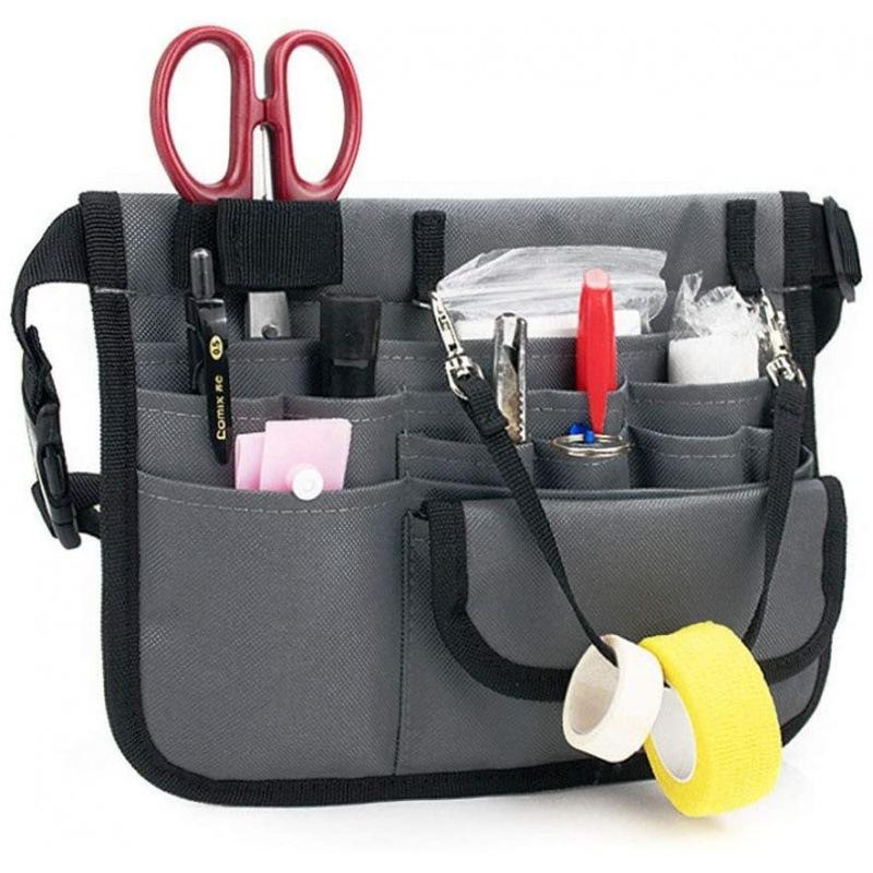 Медицинская поясная сумка с несколькими карманами, пояс-органайзер с регулируемым ремнем, медицинская поясная сумка-органайзер, портативная