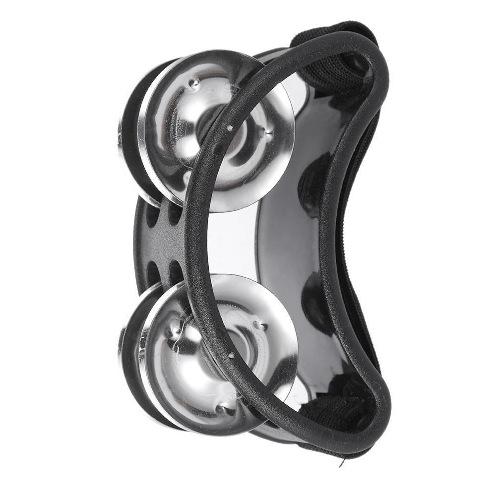 1pcs Foot Tambourine Percussion Musical Instrument with 2 Sets Metal Jingle Bell