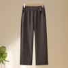 Mom's Spring Casual Elastic Waist Pants - Women's Straight-Leg, Loose Fit for Middle-Aged & Elderly