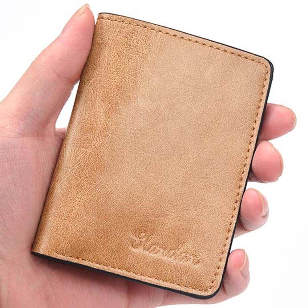 Money Bag Cash Clip PU Leather Ultra-thin Men Wallet Business Card Holder Coin Purse ID Card Cover