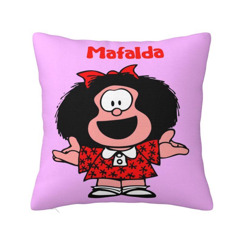 Custom Luxury Mafalda Kawaii Vintage Quino Comic Cartoon Mang Anime Cushion Cover for Sofa Polyester Throw Pillow Case Living