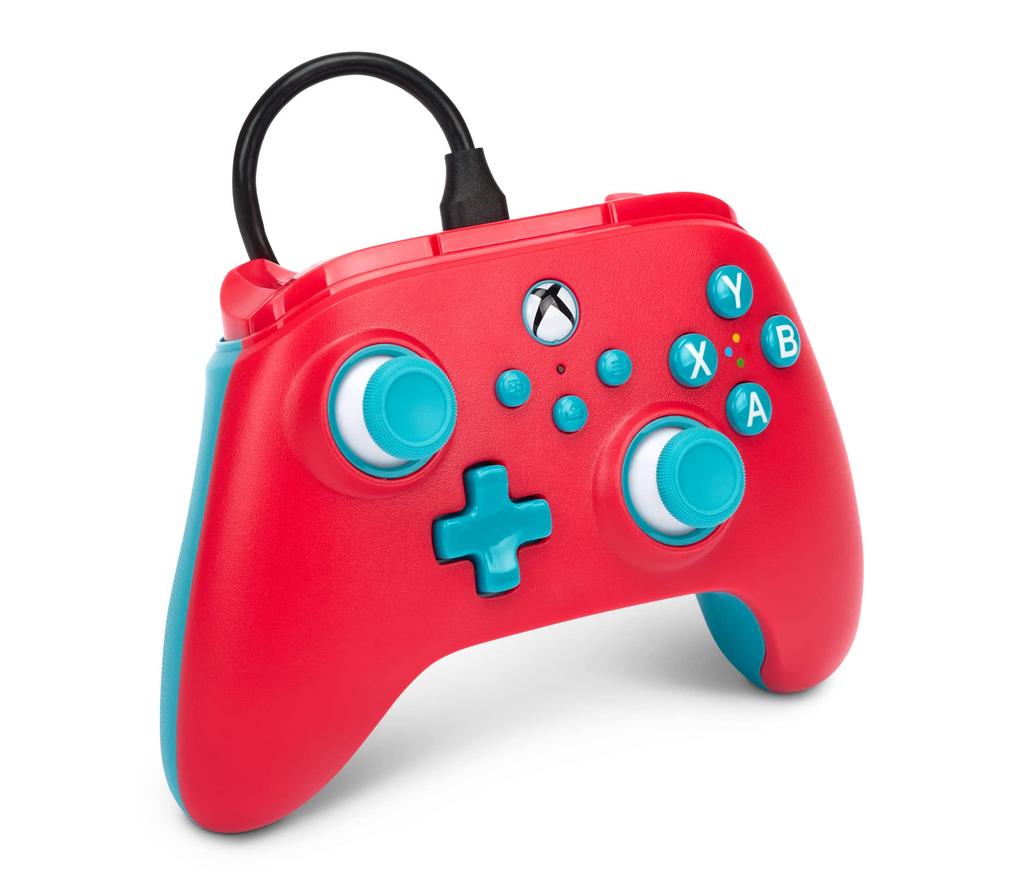 Проводной контроллер Nano Enhanced для Xbox Series Red Sky Двойная вибрация Xbox Series ПК Windows Гарантия 2 года PowerA XS - XS 10/11