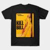 Мужская черная футболка с принтом Kill Bill Винтажное произведение искусства Печать на бумаге-трансфере без вырезания Хлопковая футболка