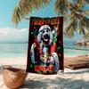 Personalized customized proof beach towel with Terrifier Art the Clown pattern - soft, absorbent,quick-drying,perfect swimming,camping&bathing