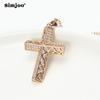 SIMJOO модное ожерелье из розового золота, креативная подвеска с крестом и цирконом