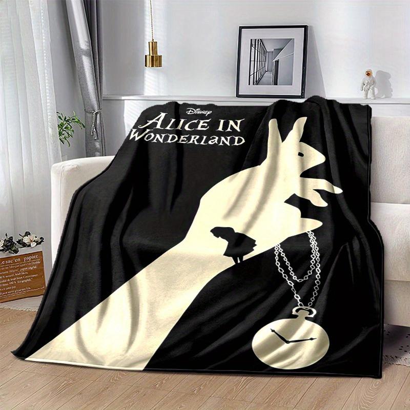 1 шт., Пледы «Алиса в Стране чудес» от Disney. Идеально подходят для спальни, гостиной, путешествий, кемпинга, автомобиля
