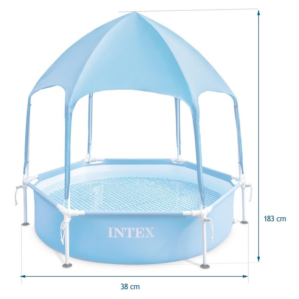 Children's Frame Pool With Roof 183 X 38 Cm Intex 28209